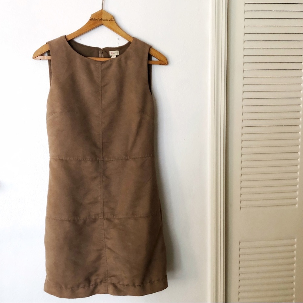 Faux Suede retro mini dress